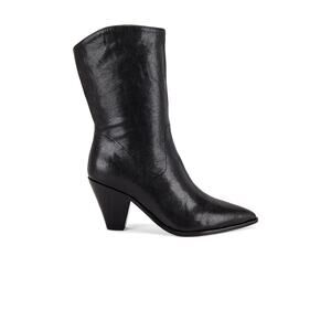 NWOT Paige Landyn Leather Mid Calf Black Pointed Toe Boots Size 9.5